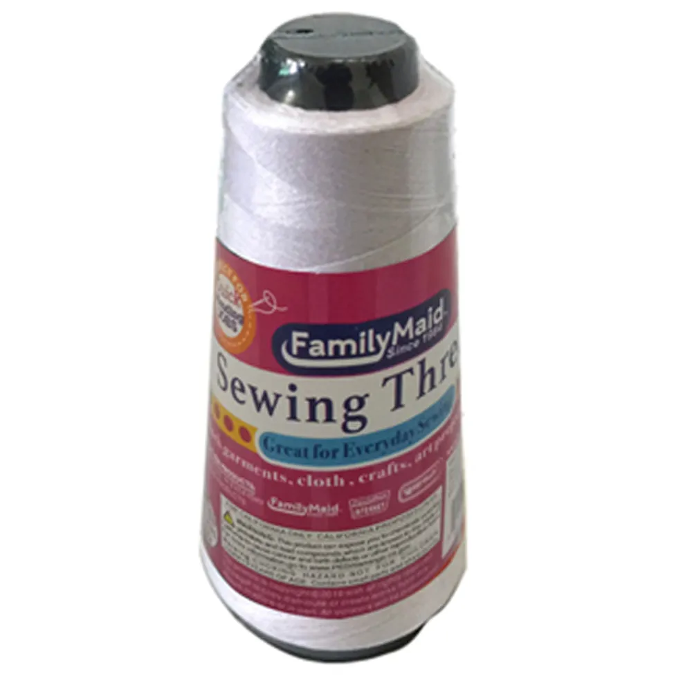 2 Spools Black White Sewing Thread 1000 Meters 3280 Feet Sew Fabric Upholstery