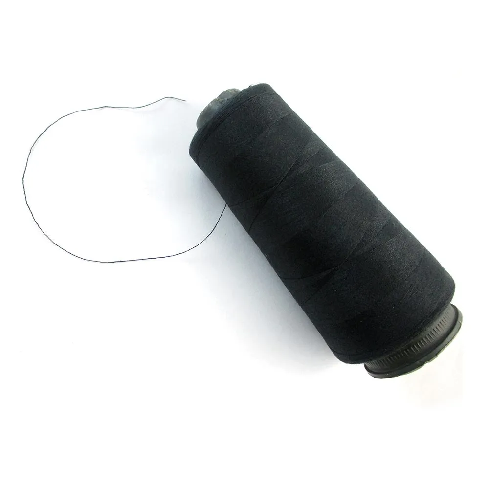 2 Spools Black White Sewing Thread 1000 Meters 3280 Feet Sew Fabric Upholstery