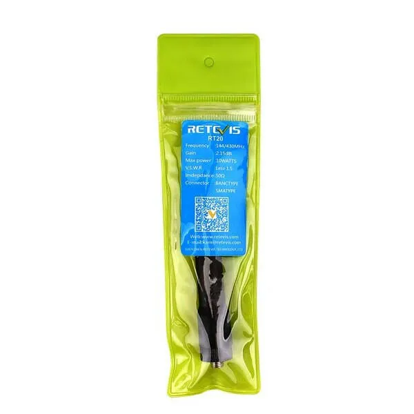 2pcs Retevis RT20 SMA-F Female Antenna VHF UHF Dual Band For BAOFENG UV5R BF-888S For Kenwood For Retevis Walkie-Talkie C9004A