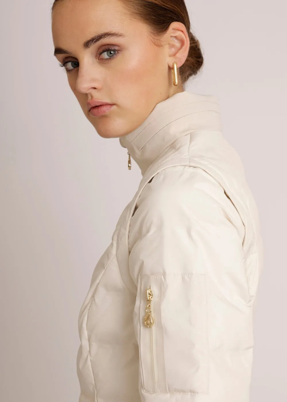 3-in-1 Down Jacket & Bodywarmer 2.0 - Cream