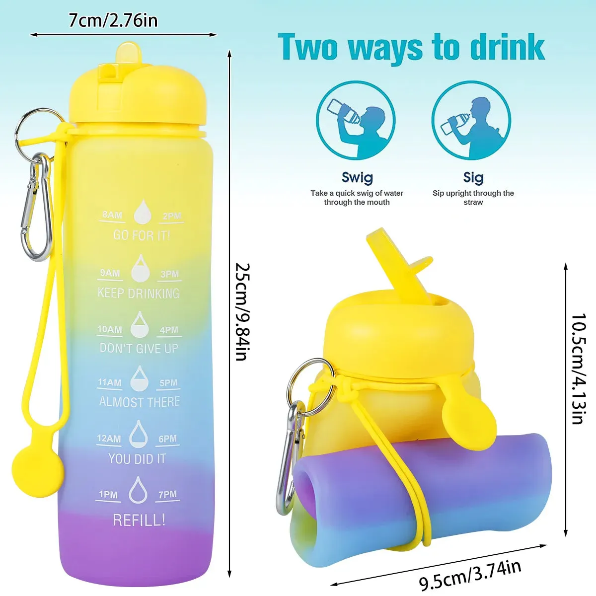 600ML Foldable Silicone Water Bottle Portable Retractable Sport Bottles Coffee Cup Outdoor Travel Collapsible Drinking Water Cup