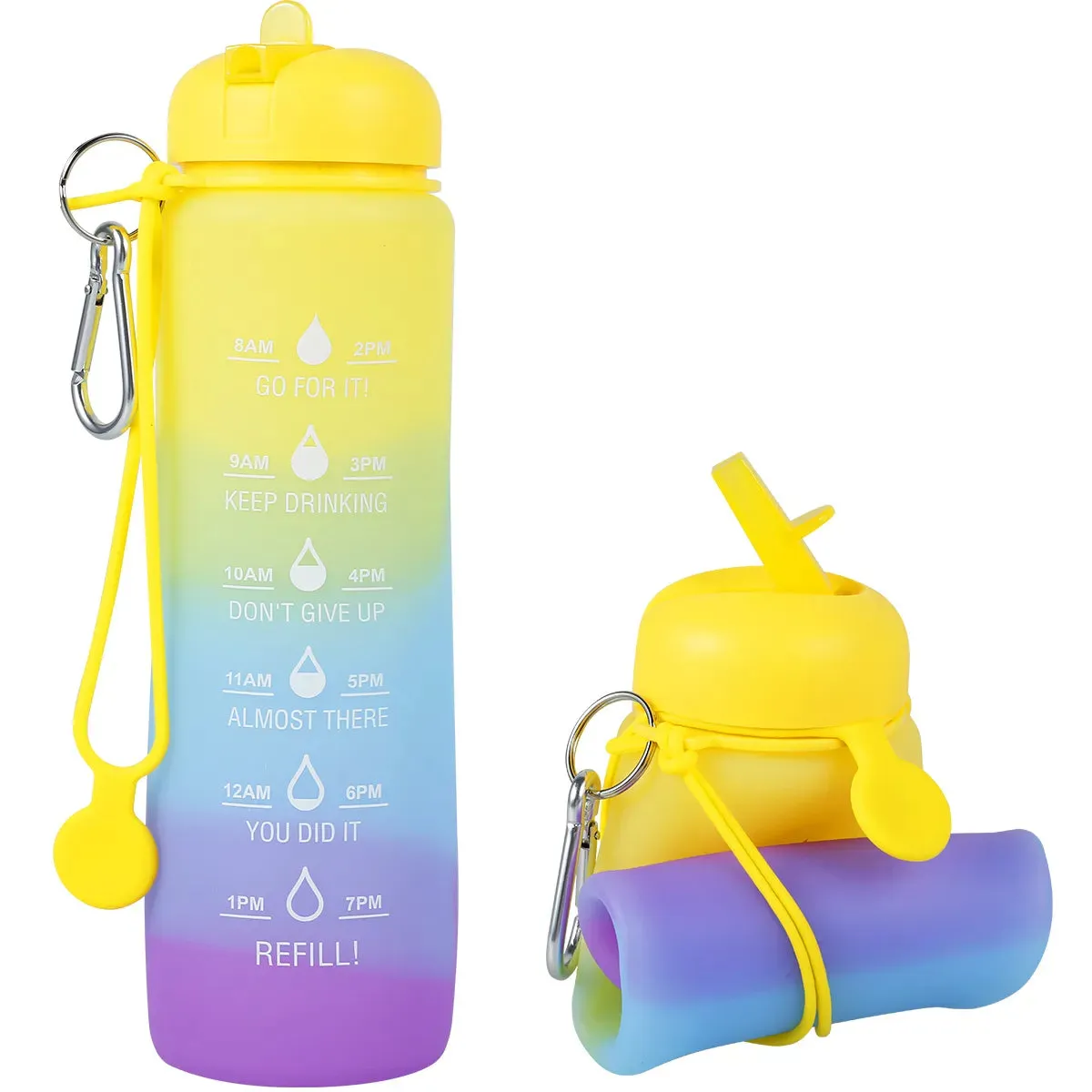 600ML Foldable Silicone Water Bottle Portable Retractable Sport Bottles Coffee Cup Outdoor Travel Collapsible Drinking Water Cup