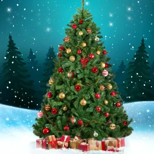 7FT Green Fir Christmas Tree, 1250 PVC Tips, Jingle Jollys