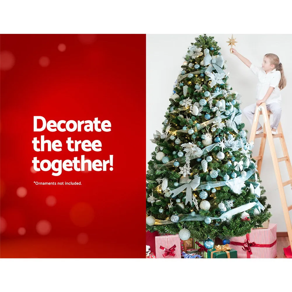 7FT Green Fir Christmas Tree, 1250 PVC Tips, Jingle Jollys
