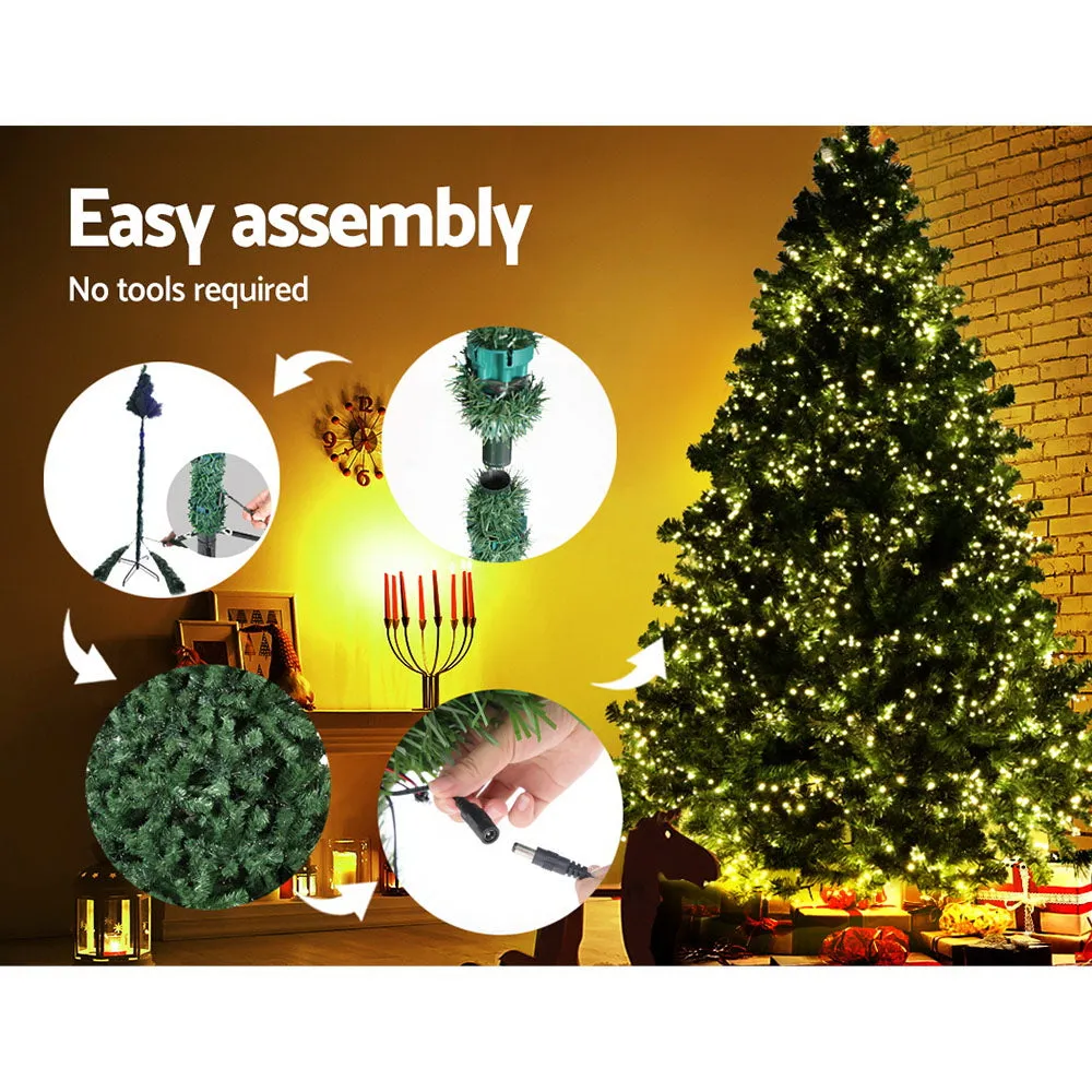 7FT Green Prelit Spruce Tree with 3000 LEDs, Jingle Jollys
