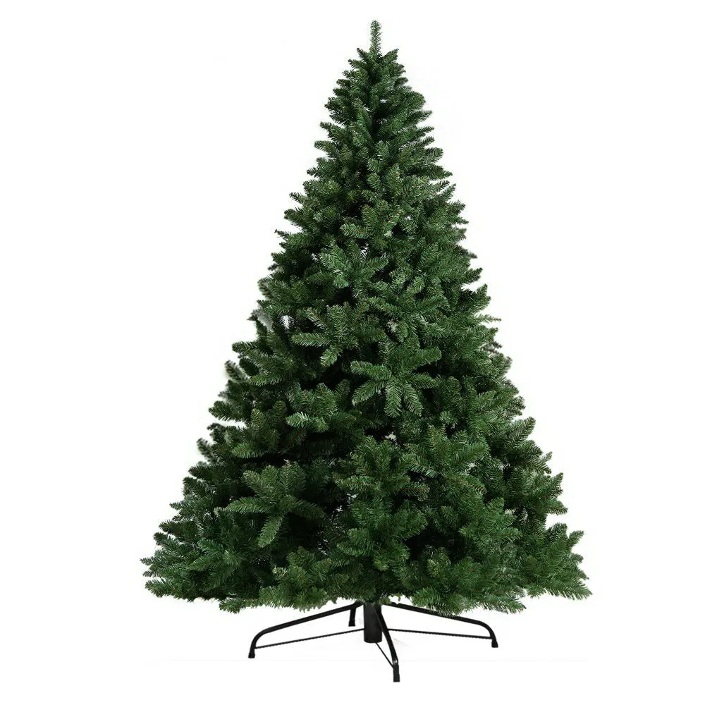 8FT Green Christmas Tree with 1400 Tips & Metal Stand - Jingle Jollys