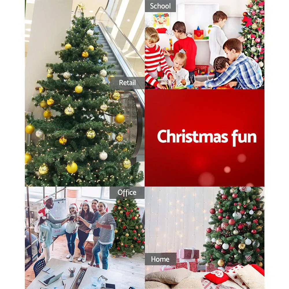 8FT Green Christmas Tree with 1400 Tips & Metal Stand - Jingle Jollys