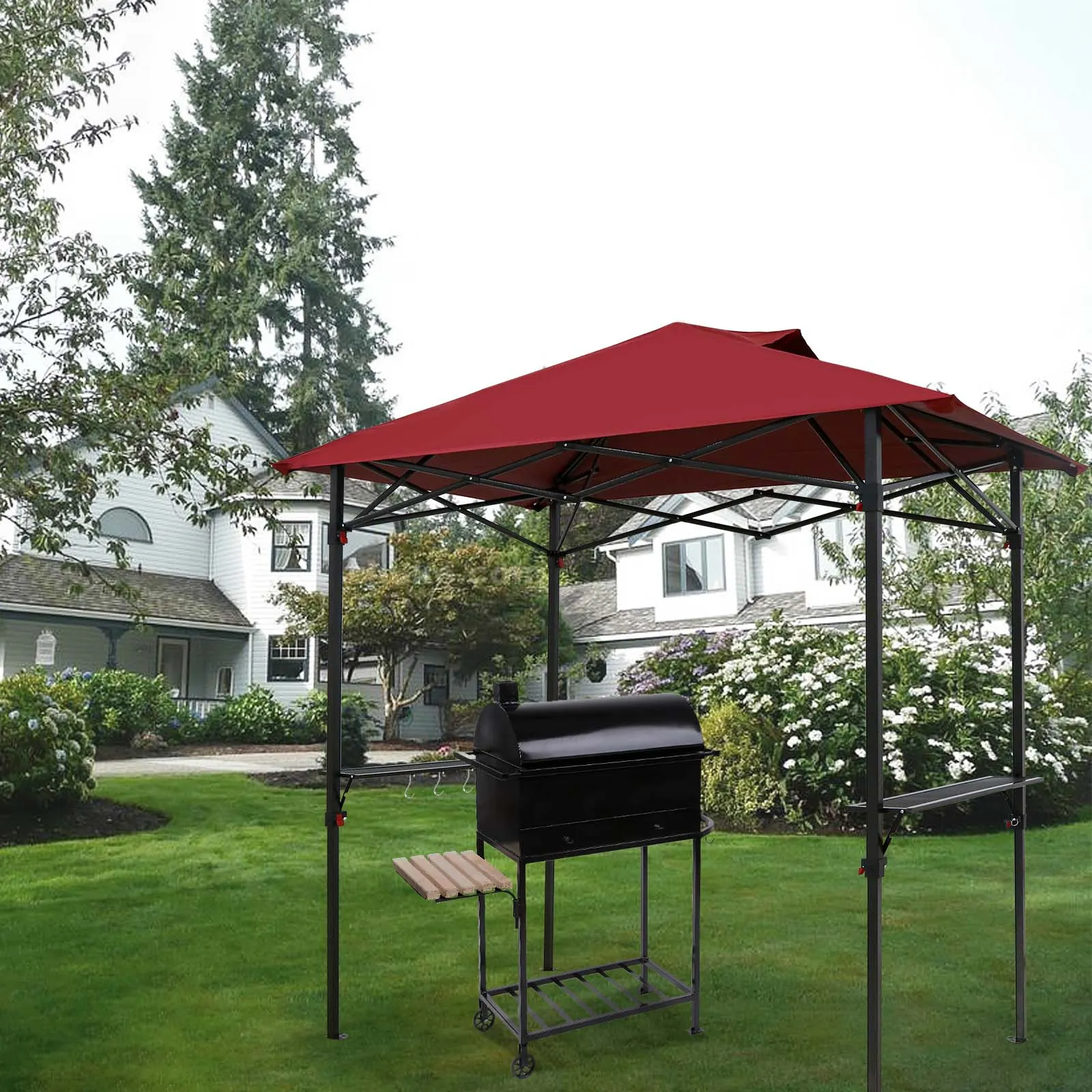 8x5 Pop up Grill Gazebo with Wheeled Bag for Barbeque