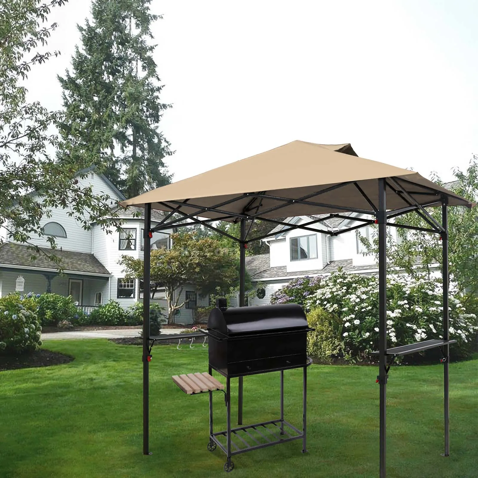 8x5 Pop up Grill Gazebo with Wheeled Bag for Barbeque