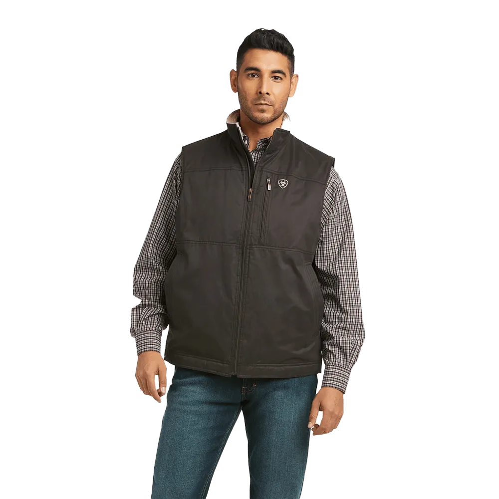 Ariat Men's Grizzly Canvas Espresso Insulated Vest