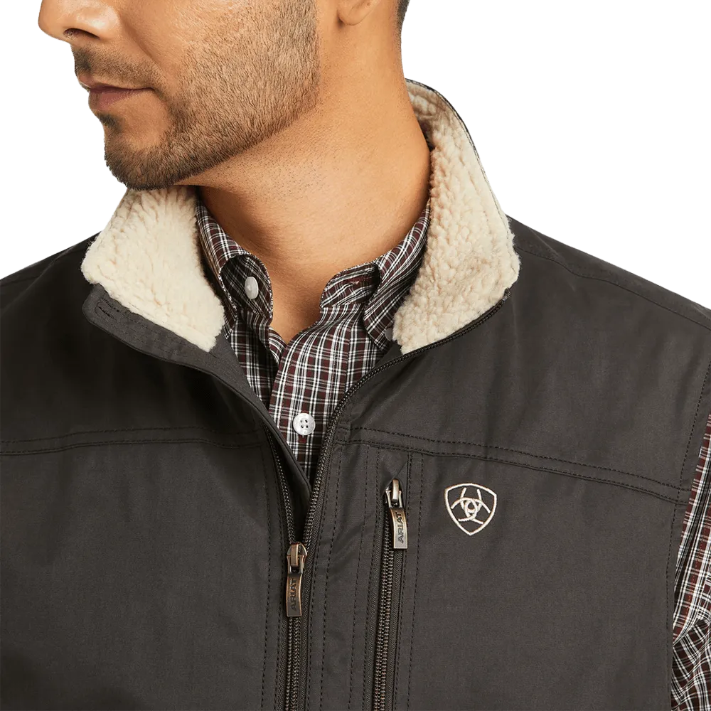 Ariat Men's Grizzly Canvas Espresso Insulated Vest