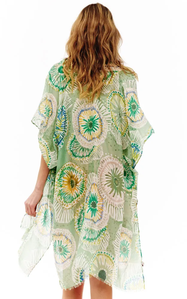 BAAP2526 Multi Pattern Cover Up Kimono