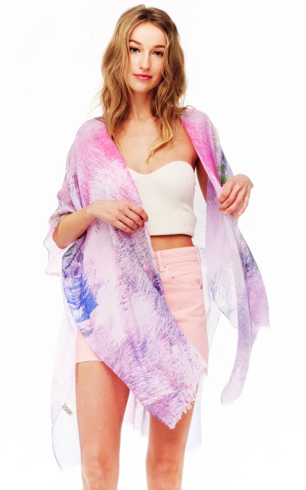 BAAP2527 Multi Pattern Cover Up Kimono