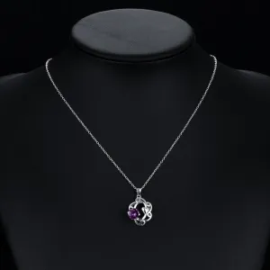 Bagnolet Necklace in 18K White Gold Plated made with  Crystals