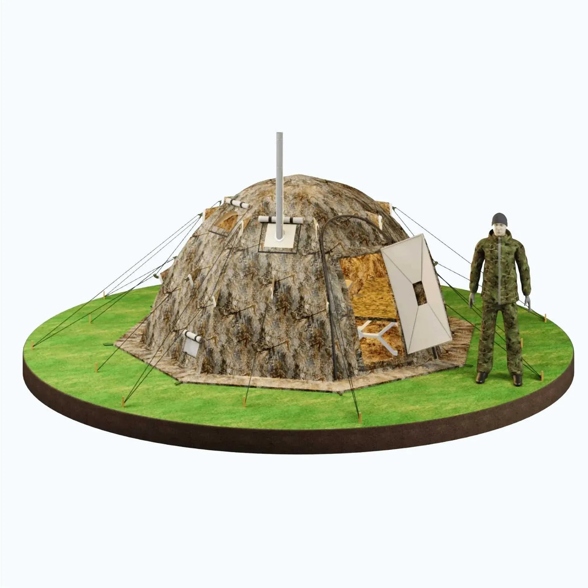 Best Hot Tents All-Season Tent with Stove Jack  "UP-2". Best tent for 1-4 person