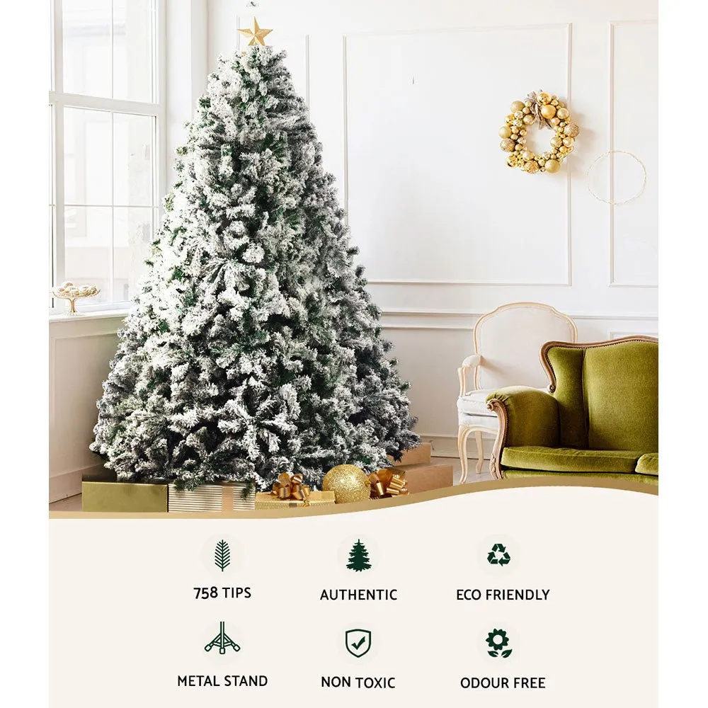 Christmas Tree 1.8M Xmas Trees Decorations Snowy 758 Tips