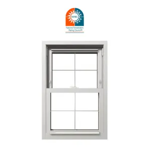 Doorwin 2021Double Hung Vertical Sliding with grills design White Thermal Break Aluminum Windows