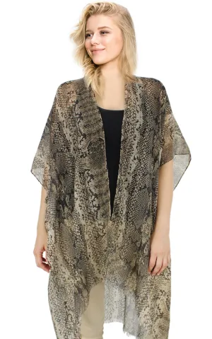 EAV9634 Python Pattern Print Kimono