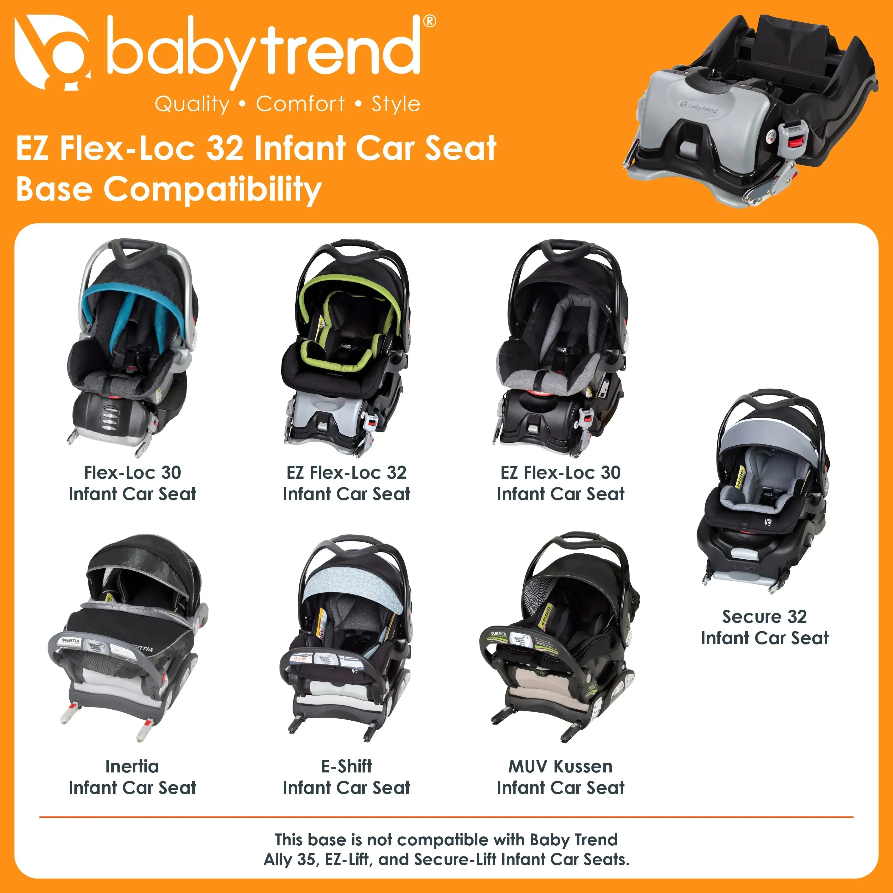 EZ Flex-Loc® 32 Infant Car Seat Base