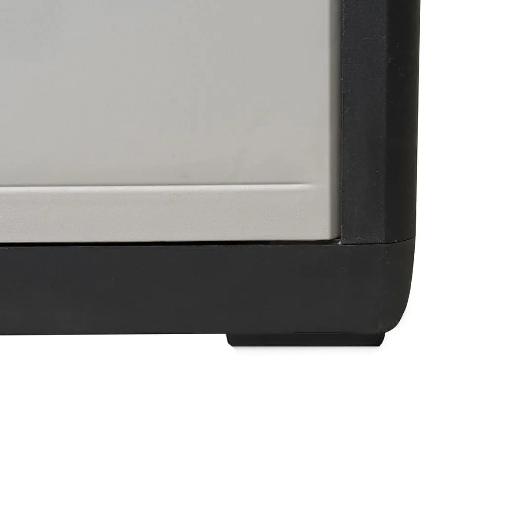 Garden Storage Cabinet with 4 Shelves Black and Grey