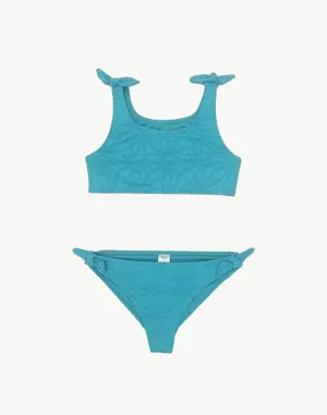 Girls Palm Palm Knot Bikini Set