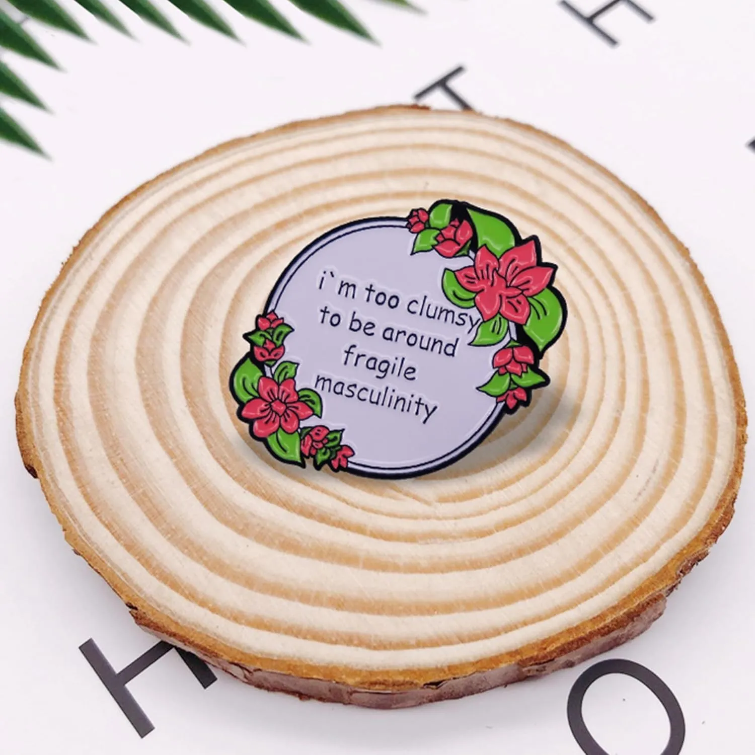 GuDeKe I'm Too Clumsy To Be Around Fragile Masculinity Enamel Pins Feminist Art Badge Fashion Decor for Backpacks