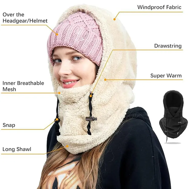 Hot Sell 49% OffUnisex Warm Ski Hooded Scarf
