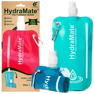 HydraMate Foldable Bottle. Collapsible Water Bottle 750ml