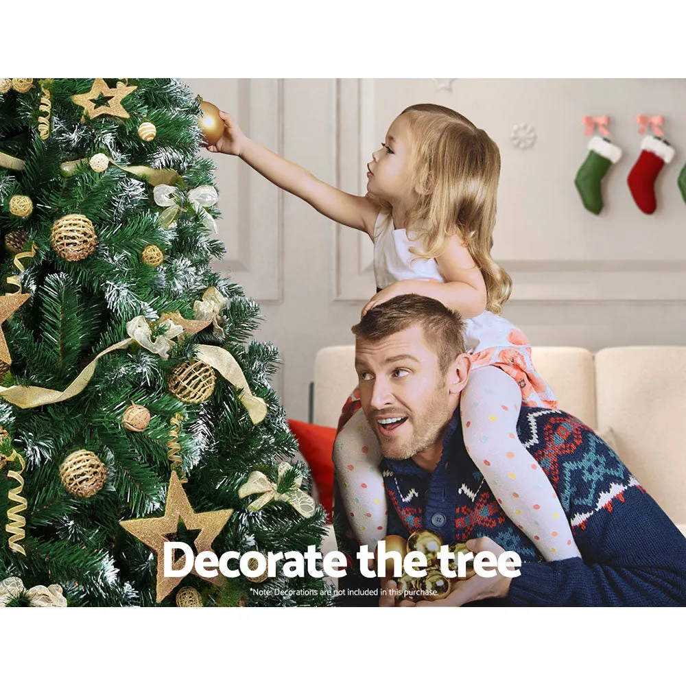 Jollys Christmas Tree 2.4M Xmas Trees Decorations Snowy 1500 Tips