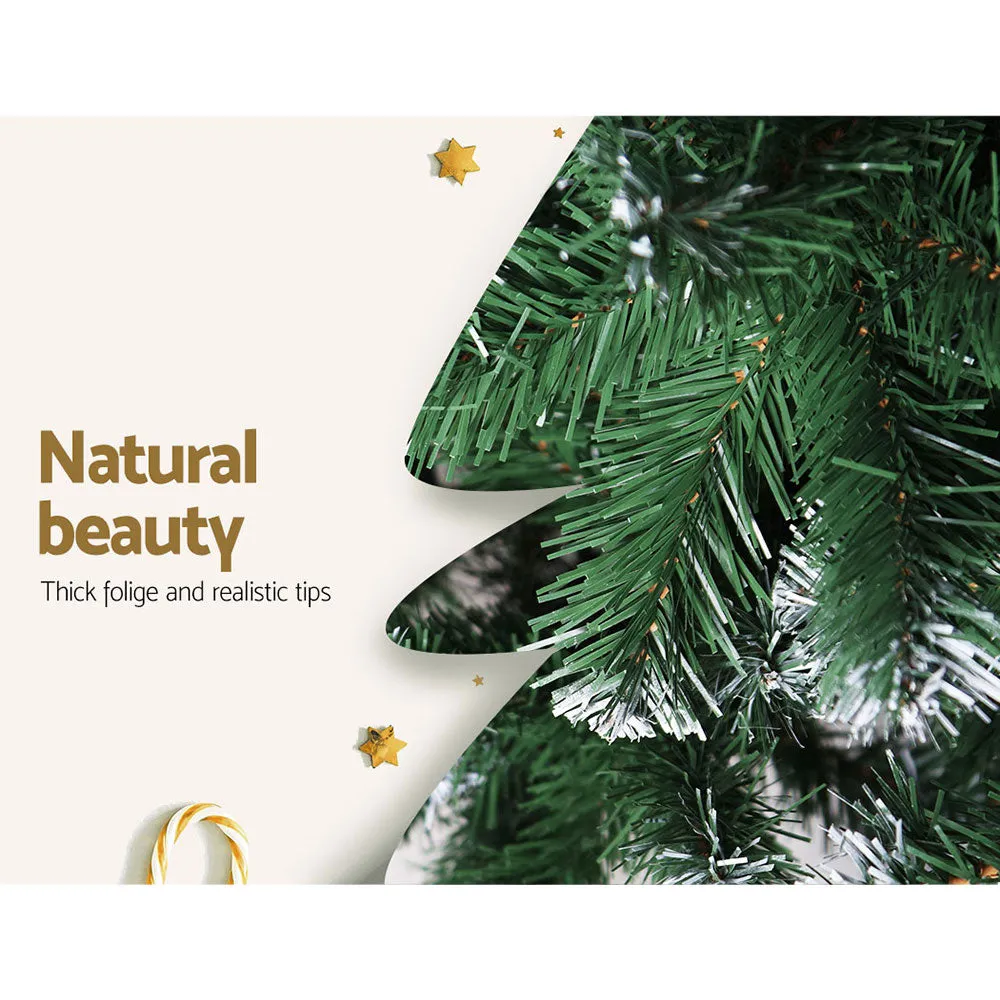 Jollys Christmas Tree 2.4M Xmas Trees Decorations Snowy 1500 Tips