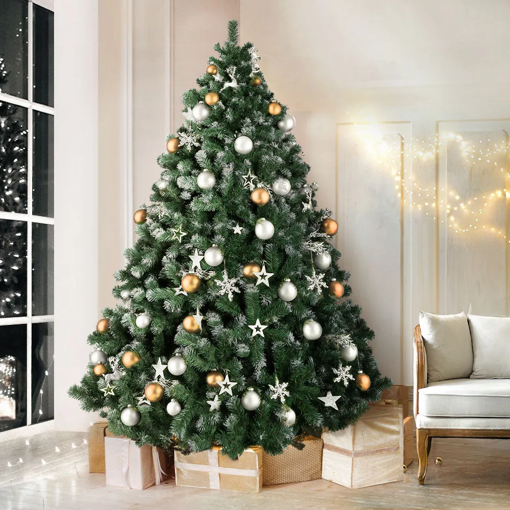 Jollys Christmas Tree 2.4M Xmas Trees Decorations Snowy 1500 Tips