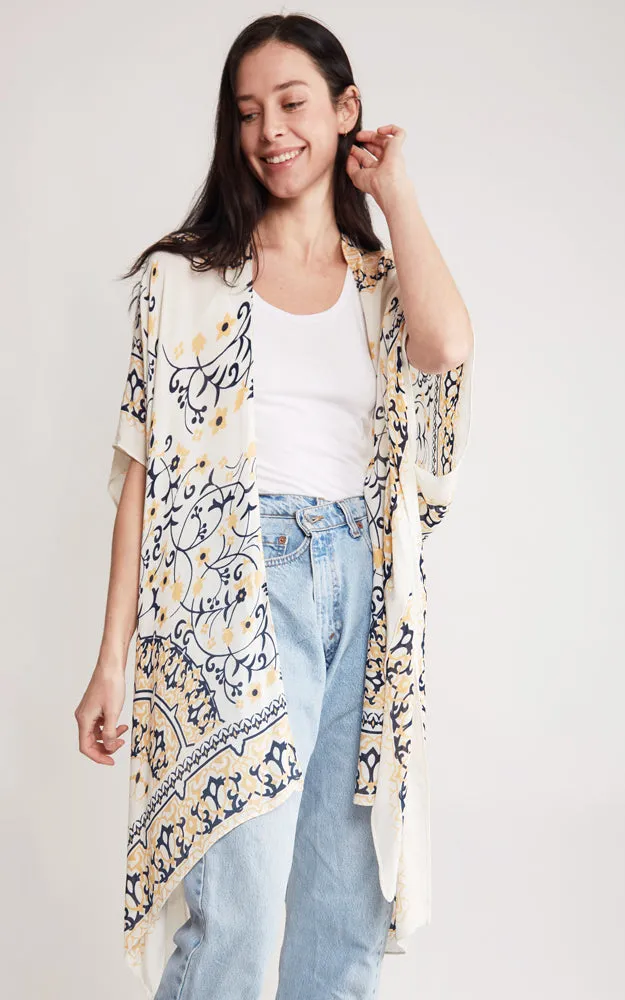 JP2124 Multi Pattern Design Cover Up Kimono
