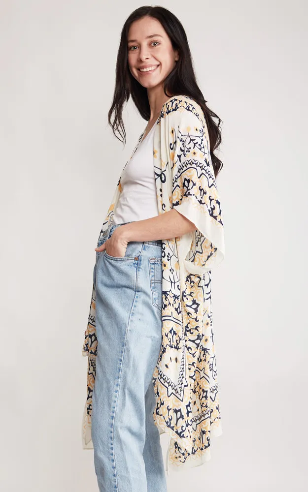 JP2124 Multi Pattern Design Cover Up Kimono