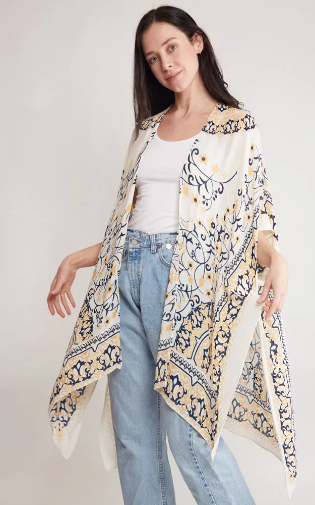 JP2124 Multi Pattern Design Cover Up Kimono