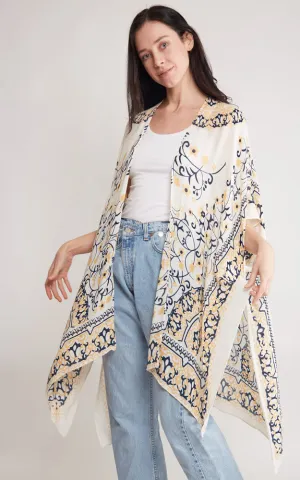 JP2124 Multi Pattern Design Cover Up Kimono