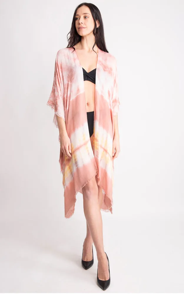 JP2131 Tie-Dyed Cover Up Kimono