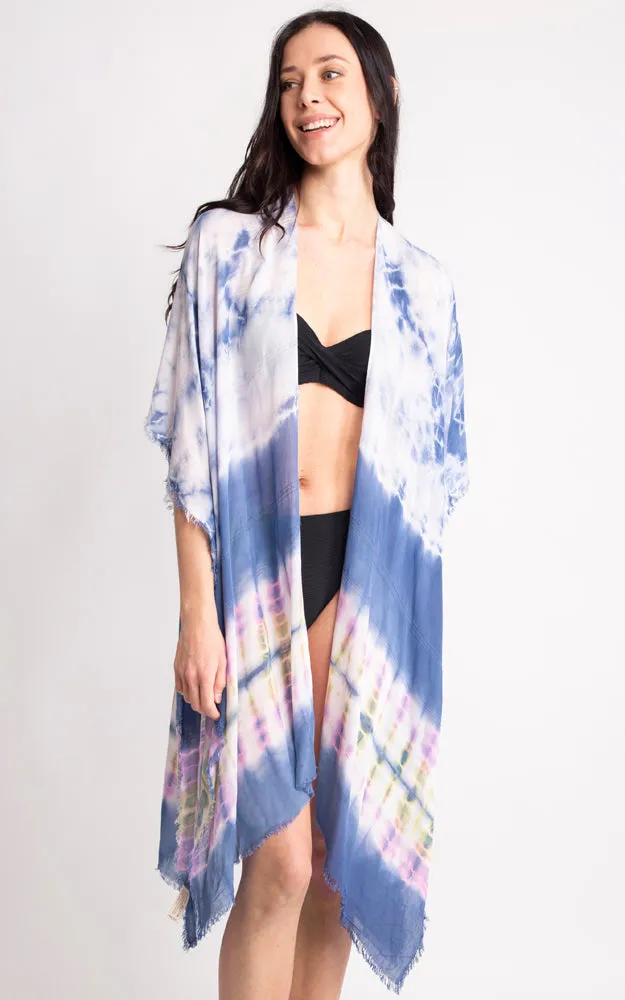 JP2131 Tie-Dyed Cover Up Kimono