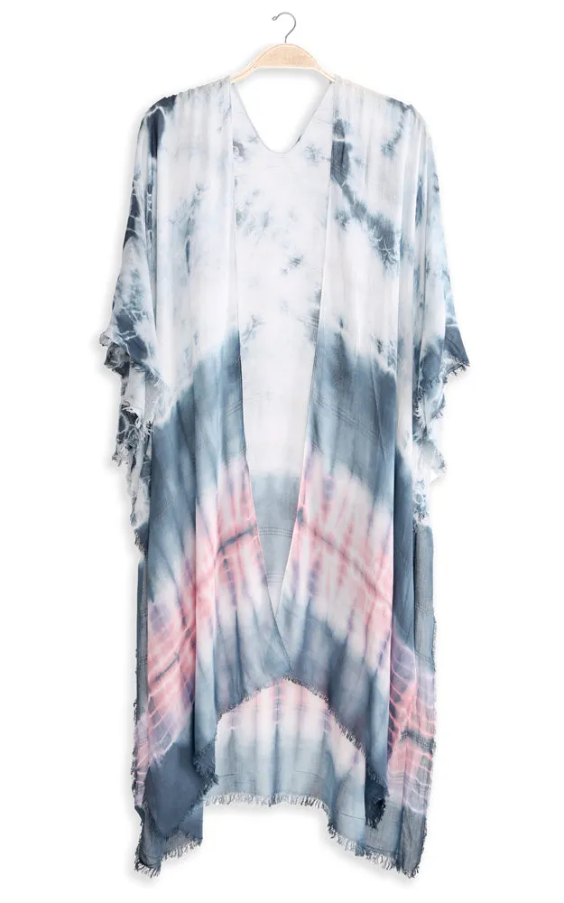 JP2131 Tie-Dyed Cover Up Kimono