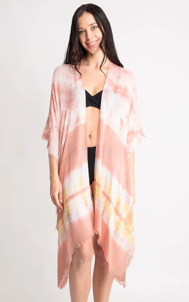 JP2131 Tie-Dyed Cover Up Kimono
