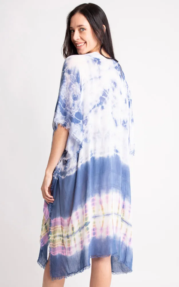 JP2131 Tie-Dyed Cover Up Kimono