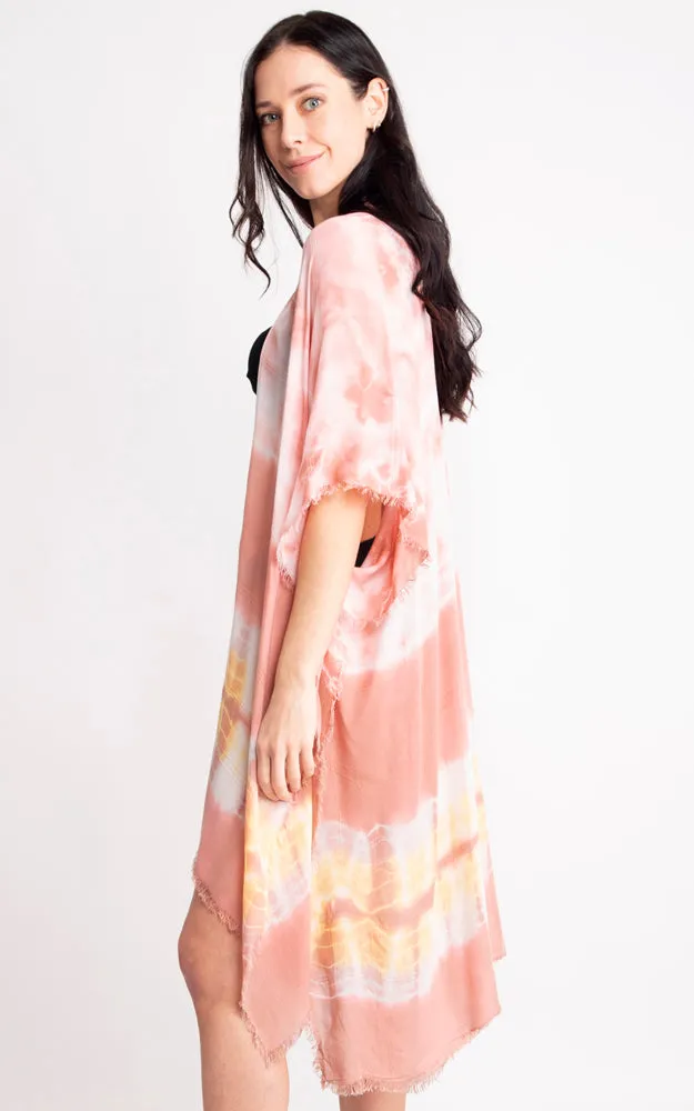JP2131 Tie-Dyed Cover Up Kimono