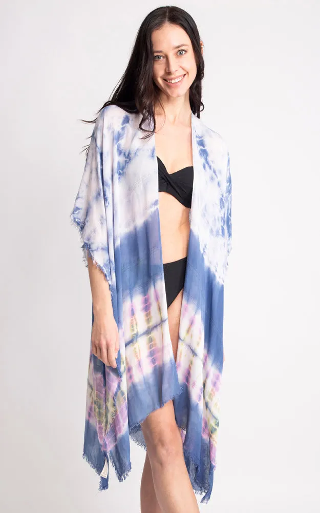 JP2131 Tie-Dyed Cover Up Kimono
