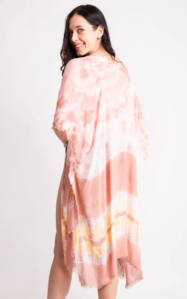 JP2131 Tie-Dyed Cover Up Kimono