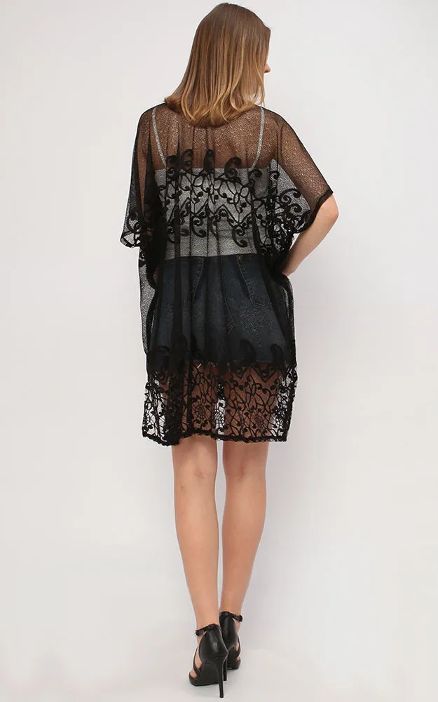 KP9251 Lace Design Kimono