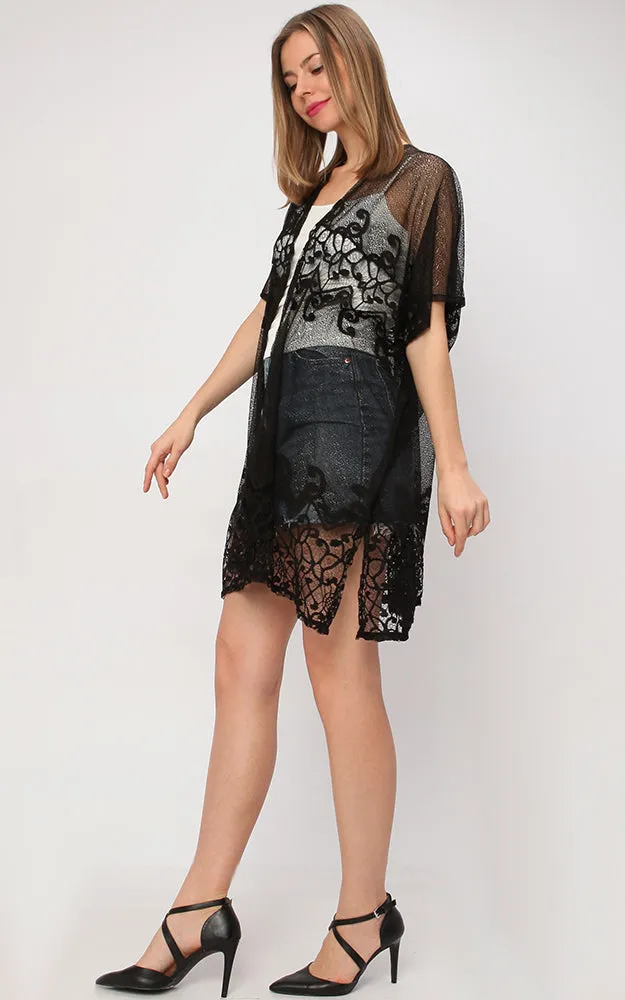 KP9251 Lace Design Kimono