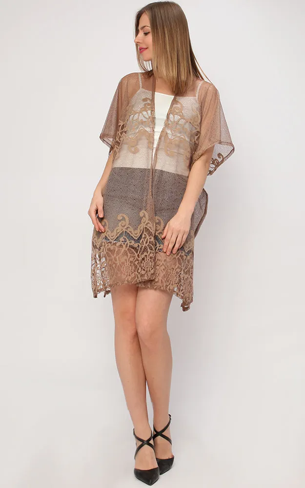 KP9251 Lace Design Kimono