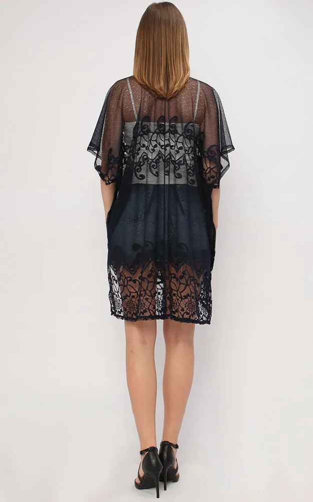 KP9251 Lace Design Kimono