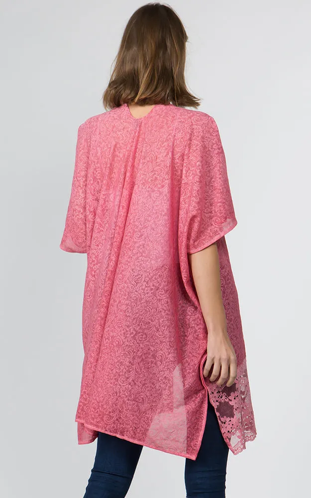 KP9781 Lace Bottom Deco Kimono