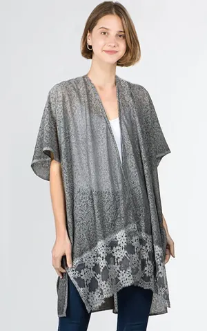 KP9781 Lace Bottom Deco Kimono