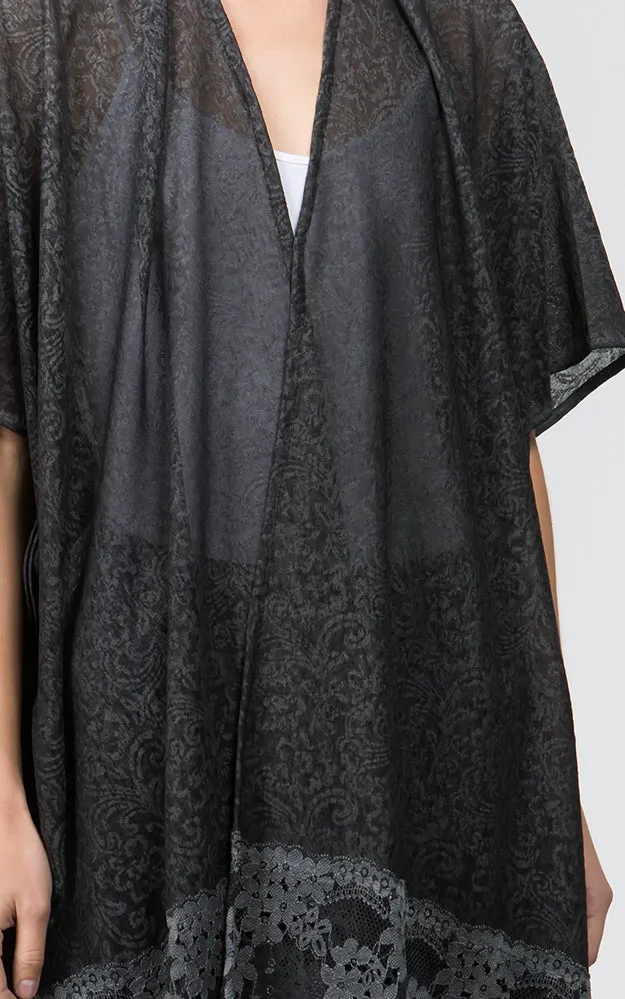 KP9781 Lace Bottom Deco Kimono